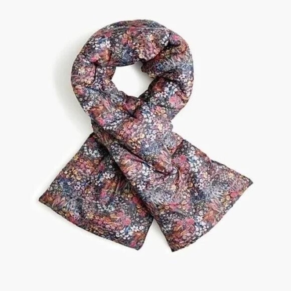 NWT J.Crew Puffer Scarf in Liberty Floral - Picture 2 of 8